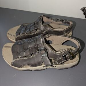 Merrell 2 Dark Earth Brave Performance Sandals Womans 6 Brown